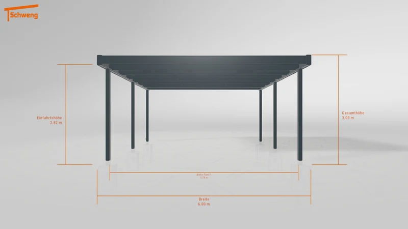 #DE Schweng Flachdachcarport C600 (ID zbxmvd)