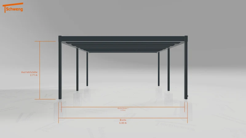 #DE Schweng Flachdachcarport C600 (ID zbxmvd)