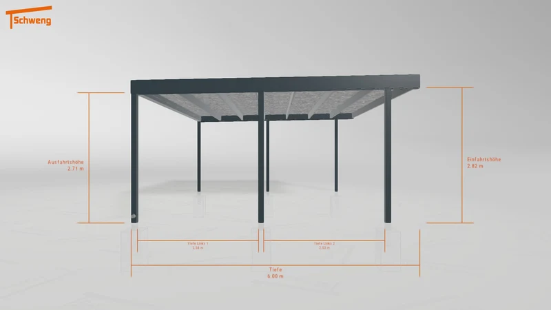 #DE Schweng Flachdachcarport C600 (ID zbxmvd)