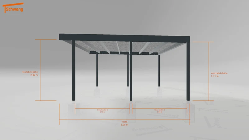 #DE Schweng Flachdachcarport C600 (ID zbxmvd)
