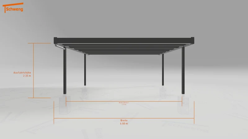 #DE Schweng Flachdachcarport C600+ (ID zbxbmv)