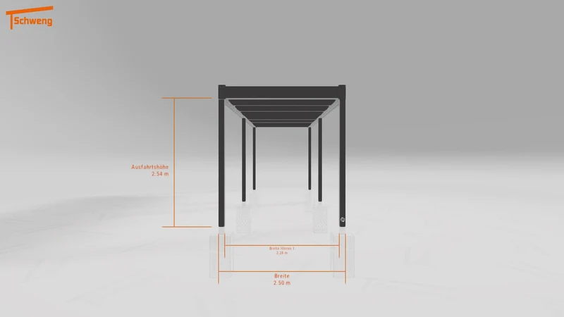 #DE Schweng Flachdachcarport C600 (ID 5m9mm4)