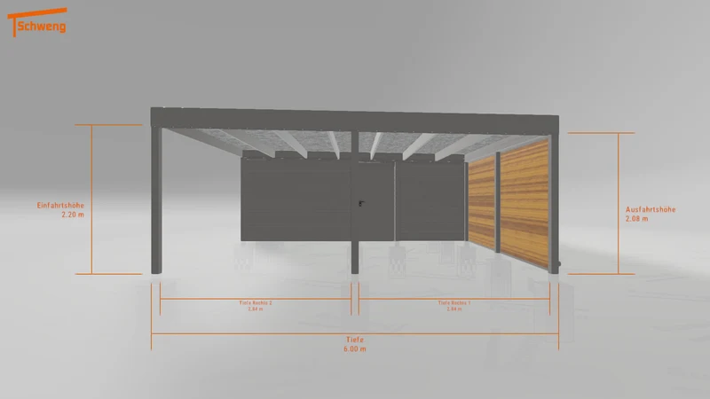 #DE Schweng Flachdachcarport C600 (ID k2r2xg) #MTG