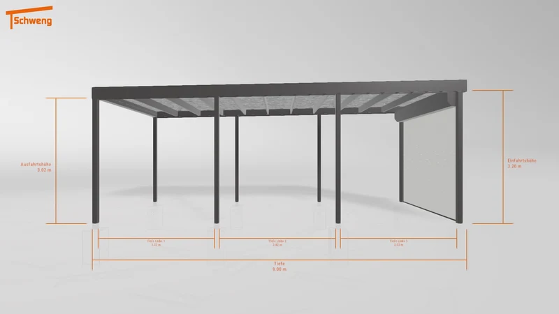 #DE Schweng Flachdachcarport C600 (ID mjrjzw) #MTG
