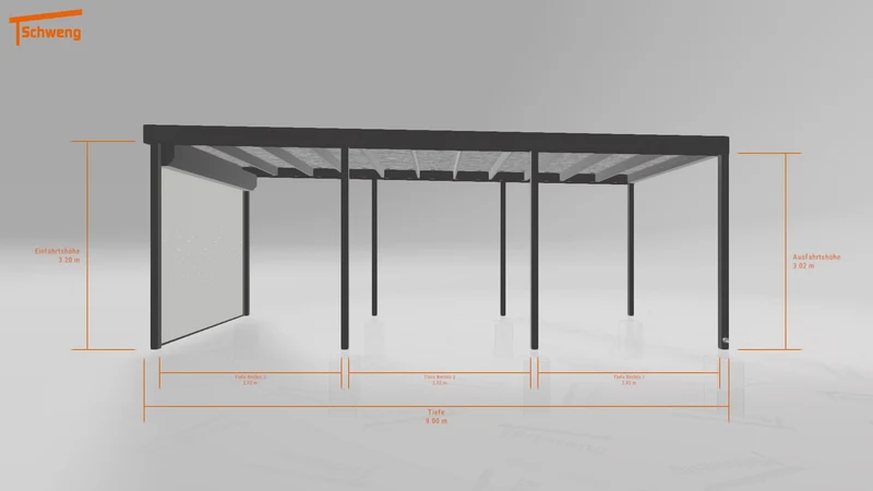 #DE Schweng Flachdachcarport C600 (ID mjrjzw) #MTG
