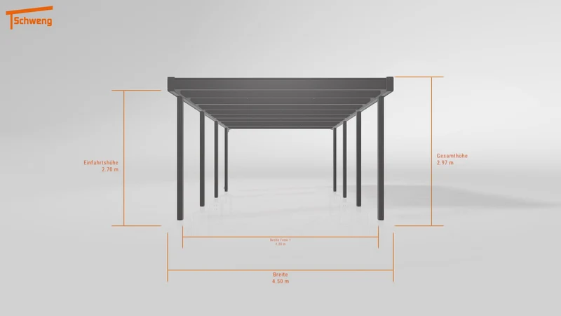 #DE Schweng Flachdachcarport C600+ (ID g7p7xb)