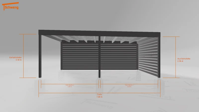 #DE Schweng Flachdachcarport C600+ (ID jjrq5p) #MTG