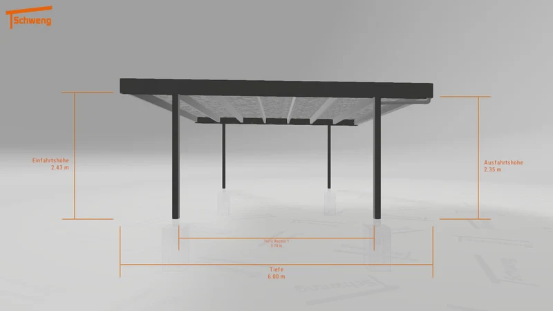 #DE Schweng Flachdachcarport C600+ (ID dvzbpb)