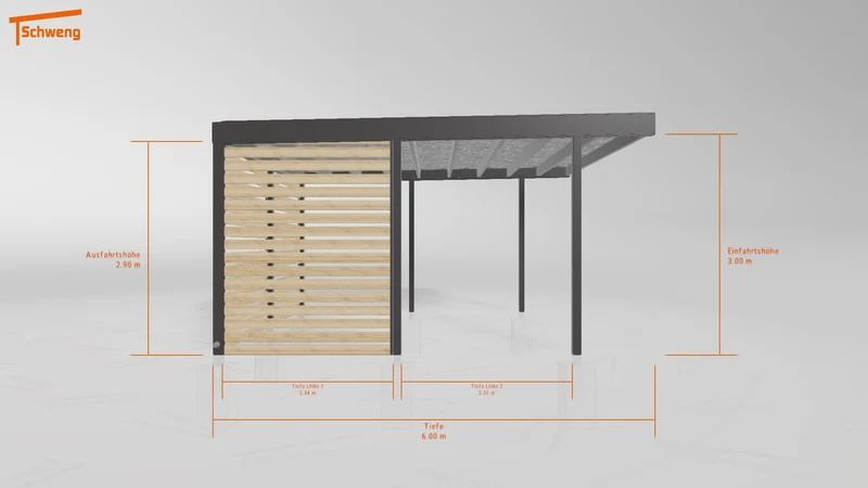 #DE Schweng Flachdachcarport C600+ (ID n545vr) #MTG