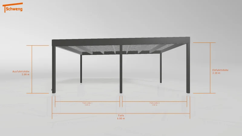 #AT Schweng Flachdachcarport C600 (ID n542z3)