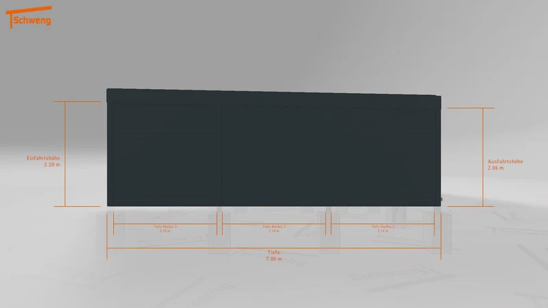 #DE Schweng Flachdachcarport C600+ (ID zbxvm9) #MTG