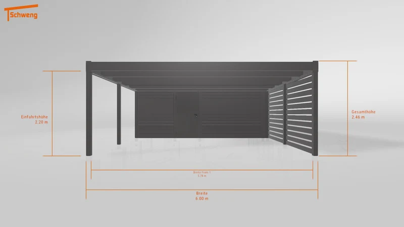 #DE Schweng Flachdachcarport C600 (ID 85738x) #MTG