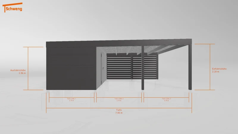 #DE Schweng Flachdachcarport C600 (ID 85738x) #MTG