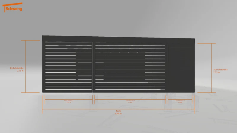 #DE Schweng Flachdachcarport C600+ (ID zbg7r5) #MTG