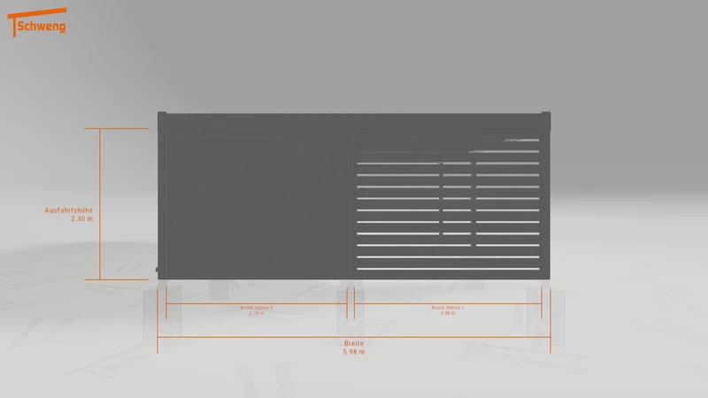 #DE Schweng Flachdachcarport C600 (ID qdwk84) #MTG