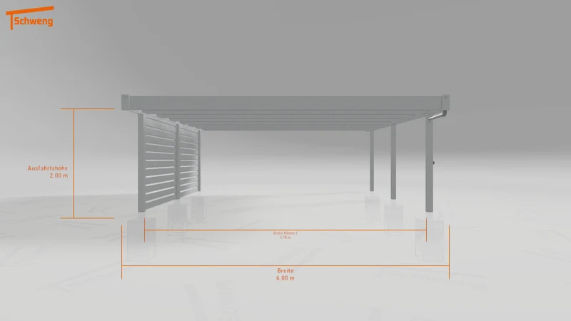 #DE Schweng Flachdachcarport C600 (ID w3nbj4) #MTG