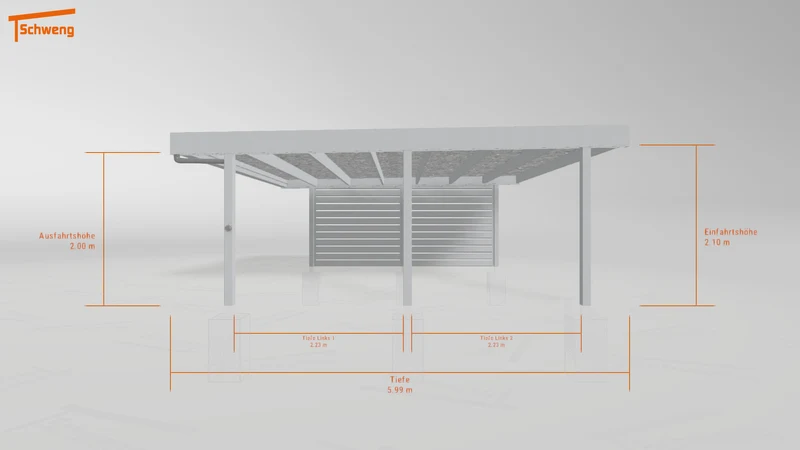 #DE Schweng Flachdachcarport C600 (ID w3nbj4) #MTG