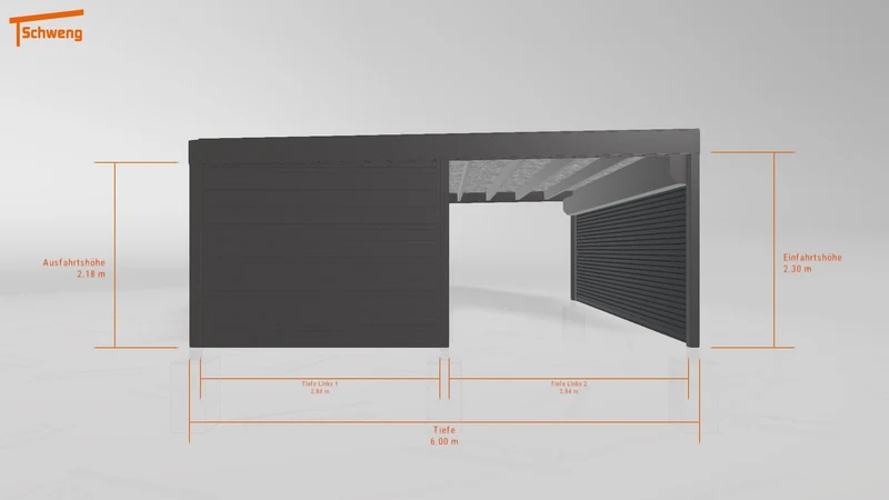 #DE Schweng Flachdachcarport C600+ (ID v49y37)