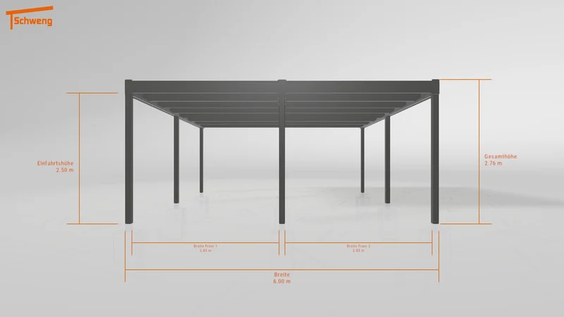 #DE Schweng Flachdachcarport C600+ (ID qd2gmk)