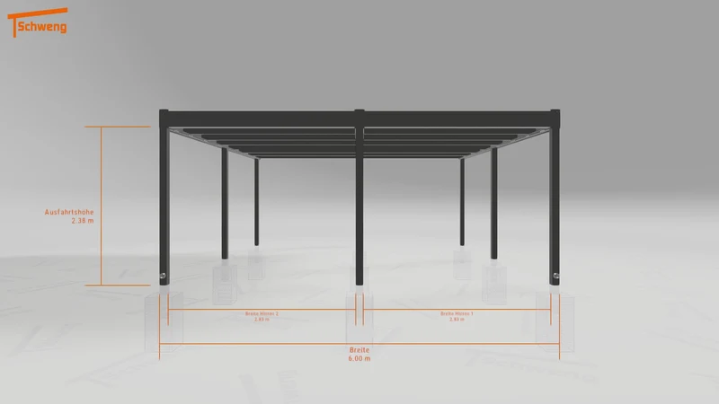 #DE Schweng Flachdachcarport C600+ (ID qd2gmk)