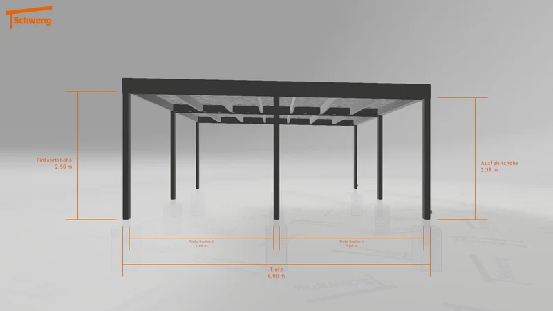 #DE Schweng Flachdachcarport C600+ (ID qd2gmk)