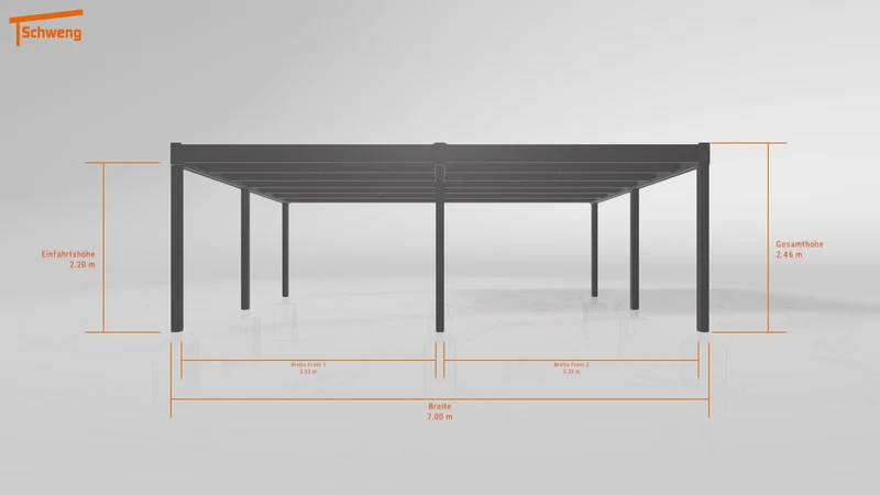#DE Schweng Flachdachcarport C600+ (ID x7nrby)