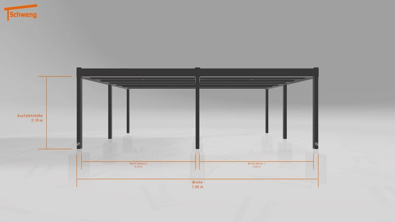 #DE Schweng Flachdachcarport C600+ (ID x7nrby)