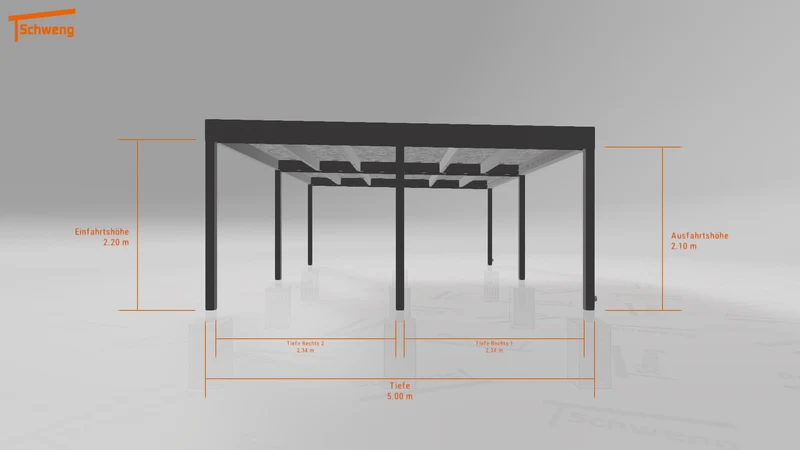 #DE Schweng Flachdachcarport C600+ (ID x7nrby)