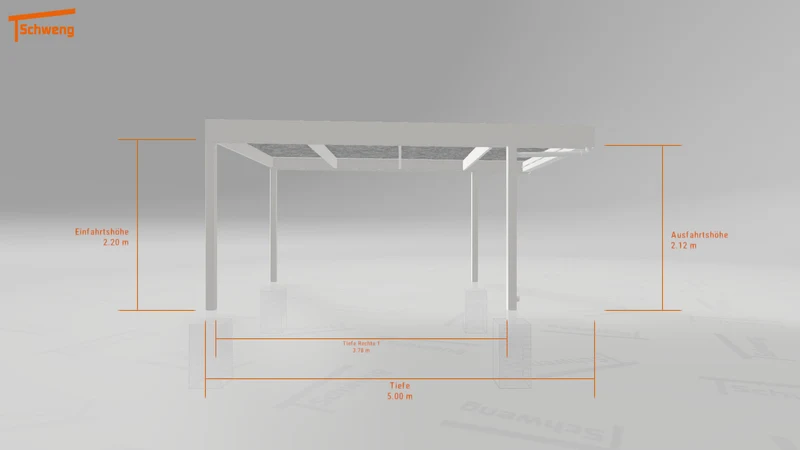 #DE Schweng Flachdachcarport C600 (ID bkg53p)