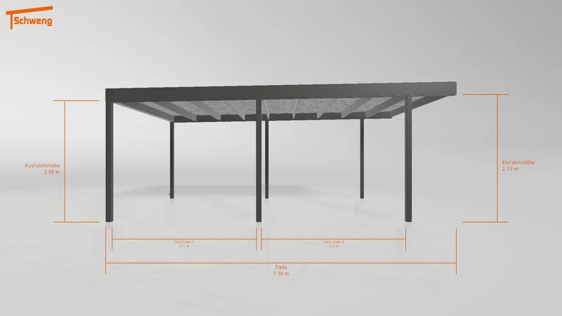#DE Schweng Flachdachcarport C600 (ID v4942n) #MTG