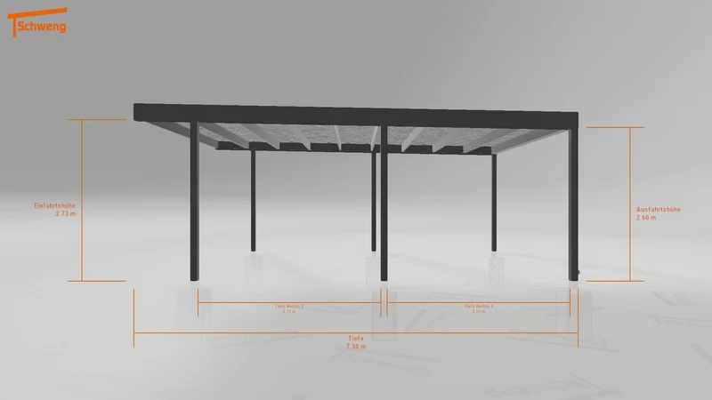 #DE Schweng Flachdachcarport C600 (ID v4942n) #MTG
