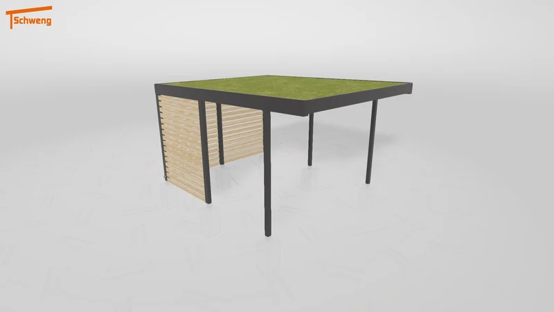 #DE Schweng Flachdachcarport C600+ (ID pbqbv7)
