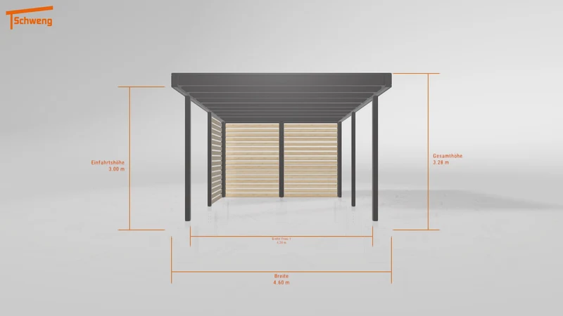 #DE Schweng Flachdachcarport C600+ (ID pbqbv7)