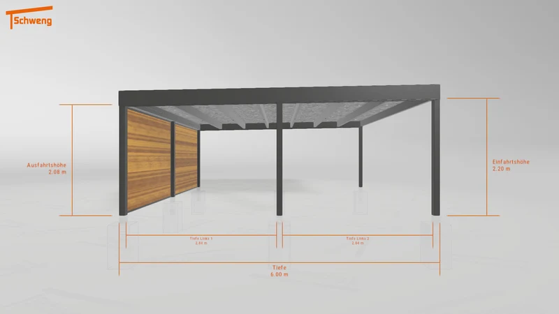 #DE Schweng Flachdachcarport C600+ (ID 85bkjj) #MTG