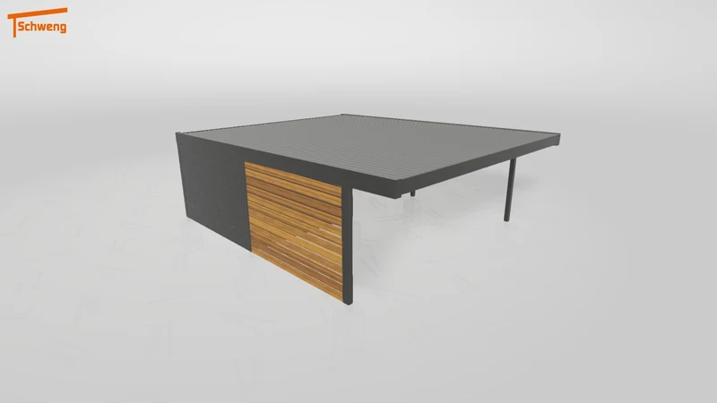 #DE Schweng Flachdachcarport C600+ (ID jj9bdb)