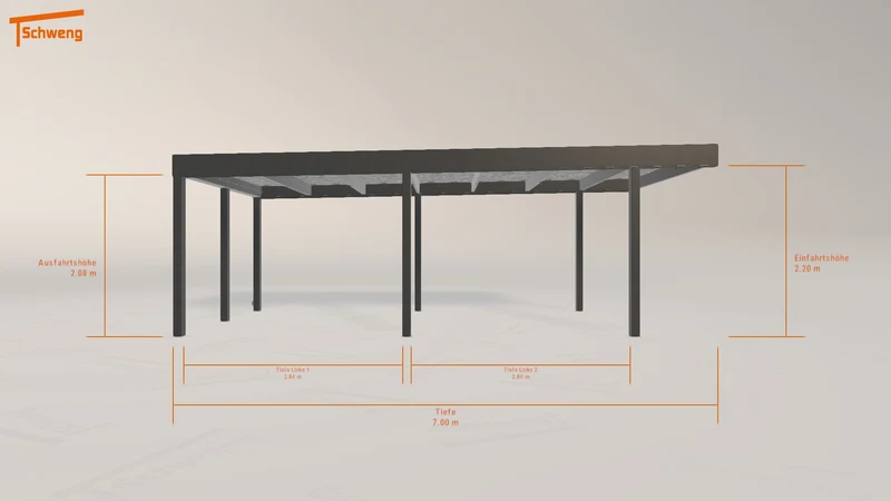 #DE Schweng Flachdachcarport C600 (ID 33kk2g) #MTG