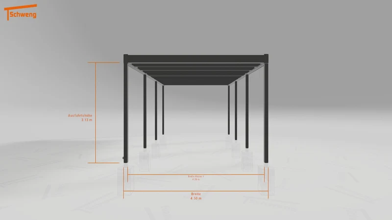 #DE Schweng Flachdachcarport C600 (ID 77544g) #MTG