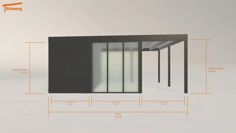 #DE Schweng Flachdachcarport C600 (ID k2q9ng) #MTG