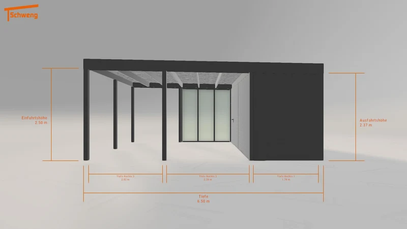 #DE Schweng Flachdachcarport C600 (ID k2q9ng) #MTG
