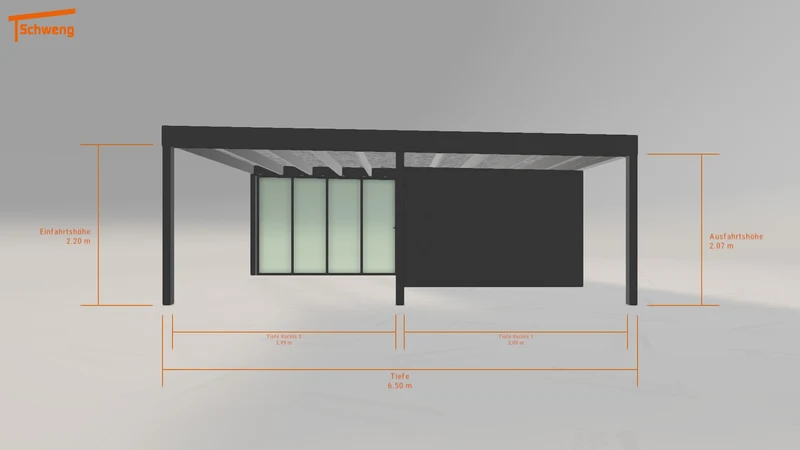 #DE Schweng Flachdachcarport C600 (ID jjpzvx) #MTG