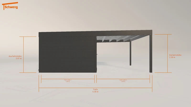 #DE Schweng Flachdachcarport C600 (ID 859dn5) #MTG