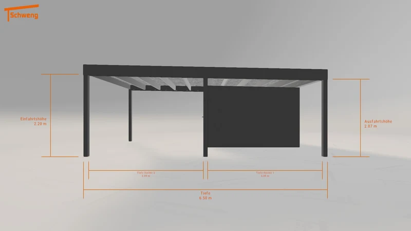 #DE Schweng Flachdachcarport C600 (ID 859dn5) #MTG