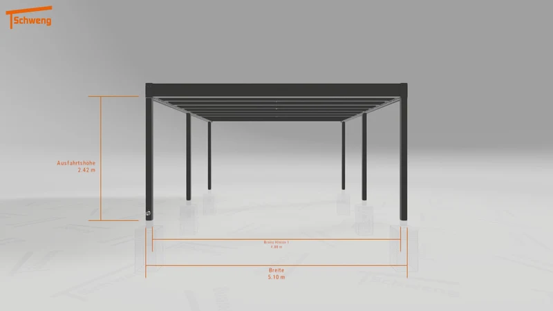 #DE Schweng Flachdachcarport C600+ (ID mjrd58) #MTG