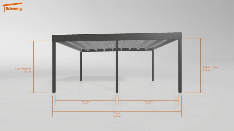 #DE Schweng Flachdachcarport C600+ (ID mjrd58) #MTG