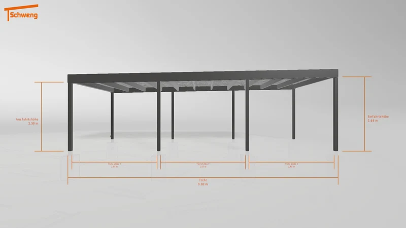 #DE Schweng Flachdachcarport C600+ (ID k2yzmj) #MTG