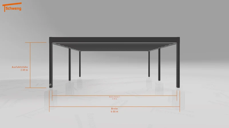 #DE Schweng Flachdachcarport C600+ (ID zbg7d5) #MTG