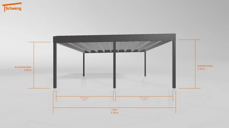 #DE Schweng Flachdachcarport C600+ (ID zbg7d5) #MTG