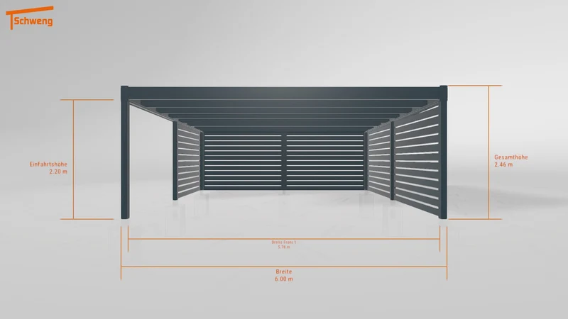 #DE Schweng Flachdachcarport C600+ (ID k2yx3z) #MTG