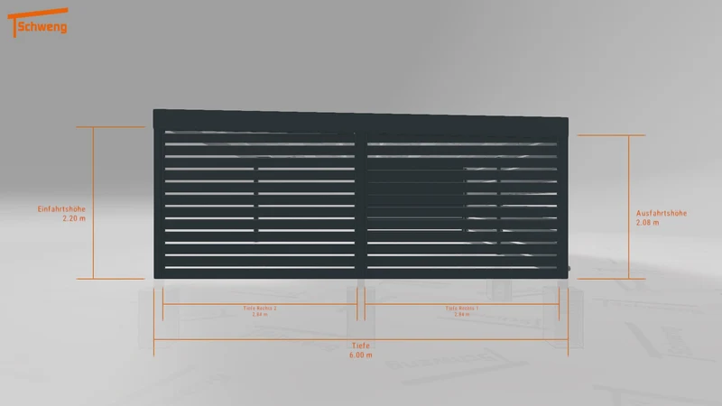 #DE Schweng Flachdachcarport C600+ (ID k2yx3z) #MTG