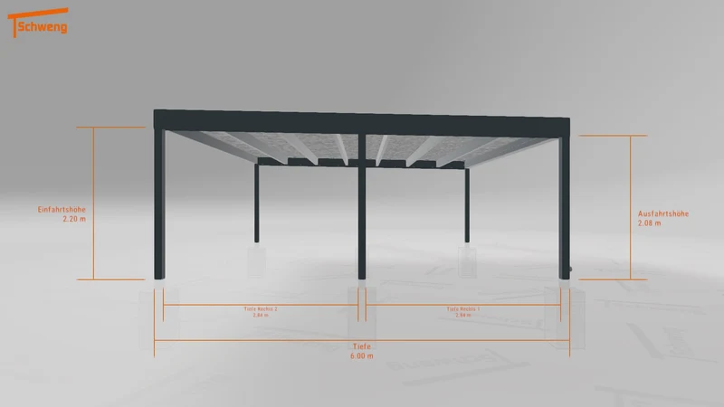 #DE Schweng Flachdachcarport C600+ (ID n5xb3j) #MTG